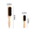 2pcs Men Beard Grooming Brush Set Beech   Bamboo Brushes Daily Beard Care