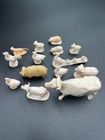Vintage Lot Of Cream Plastic Playset Toy Farm Animals Marx  Mpc 