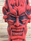Red Demon Devil Tiki Mug Ceramic Cup 6 25  Tall Red Glaze 16 Oz New