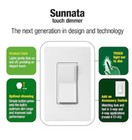 Lutron Sunnata Led  Multi-location Led Illuminated Touch Light Dimmer Kit White