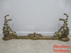 Vintage 3 Piece Gold Gilt Ornate French Regency Fireplace Fender Set