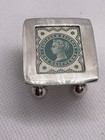 Vintage Solid Silver Stamp Box Holder Case 