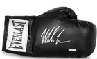 Mike Tyson Autographed Black Everlast Boxing Gloves Uda