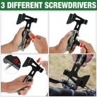 Flissa 14-in1 Camping Multi Tool Axe Hammer Multitool Hatchet Steel Pocket Knife