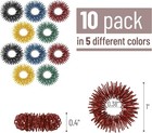 Mr  Pen- Spiky Sensory Rings  10 Pack  Stress Relief Fidget Jewel Tones 