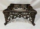 Vintage Victorian Style Cast Iron Footstool Base 14 5 x14 5  Plant Stand Gilt