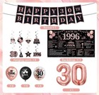Rose Gold 30th Birthday Decorations For Women     37pcs Happy 30th 30 1996