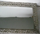 Mirror Tray Vanity Dresser Perfume  Rec Gold Tone Filigree Hollywood Regency Vtg