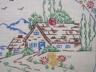 Vtg Framed Completed Embroidery Stitchery Needlework Picture God Bless Our Home