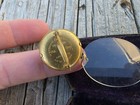  Antique Pince Nez Nose Pinch Spring Eyeglasses Gold Retractable Chain Pat 1910