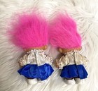Vintage Trolls Russ Hanukkah Jewish Star Pink Hair Around The World Doll 90s