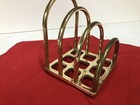 Vintage Mid Century Brass Arched Home Office Holder  Letter Organizer