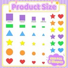 600 Pcs Heart Foam Stickers Bright Colors