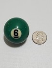 Miniature Billiard Ball   6 Green Solid  1 5  Diameter  Used  Replacement
