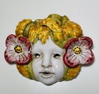 3 Vintage Four Season Porcelain Masks Italy Handmade Art Deco 6   