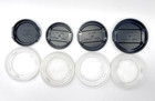 Minolta Af Front   Rear Lens Caps 49mm 55mm 62mm White Rare White Caps 8 Lot