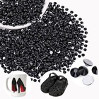 1440 Jet Black Flatback Crystal Rhinestones Round Gems Nail Art Craft Decoration