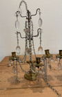 Pair Antique French 19th Century Candelabras With Acorn Drops