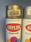 Vintage 90s Krylon Lot Of 2 Spray Paint Cans  Gold   Silver  Barcode Lid 