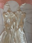Vintage California Dynasty Ivory Satin Lace Trim Slip Size L Regular Polyester