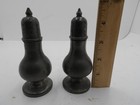 Pewter Salt And Pepper Shaker Set Vintage Marked M 45