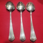 Set Of 3 Vtg Rare R b Rogers Silverplate 8  Serving Spoon 1923 Manor Pattern B62