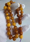 Natural Amber Islamic Prayer Tasbih Misbaha Honey Butterscotch Beads 40 7g