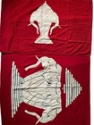 2 Rare Original Flags Of The Kingdom Of Laos Thailand  cotton  Beautiful 