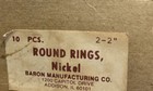 2  Nickel Steel Heavy Duty O Rings  pack Of 10  Baron Manufacturing