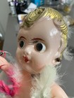 Celluloid 1950 Carnival Kewpie Doll W  Feathers Made In Japan Midcentury Toy 11   
