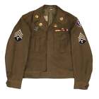 Vintage Us Army Airborne Post Ww2 Officer Dress Ike Jacket Size 34r 1940s