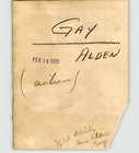 Silent Film   Stage Actress Alden Gay Profile Portrait 1928 Press Photo