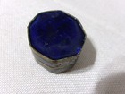 Vintage Cloisonne Tiny Trinket Box Hinged Lid Blue Floral