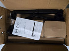 Vivo Dual Monitor Mount W  Glass Base Stand For 2 Computer Screens Up To 32  Blk