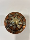Vintage Tibetan Buddhist Tabletop Meditation Prayer Wheel Copper   Brass 6  Euc
