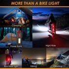 4000 Mah Led Bicycle Bike Light Front Rear Rechargeable Headlight Tail Lamp Set