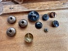 Antique Metal Steel Cut Brass Glass Mixed Button Lot