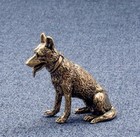 Brass Lucky Dog Animal Statue Small Sculpture Tabletop Figurine Home Decor Gifts