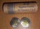 Egypt   25  pcs  Coins With Roll   1 Pound 2022  King Tut  unc  Bimetal