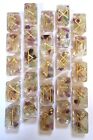 Elder Futhark Runes Handmade Resin And Fluorite Crystal Runes   Rune Card Set