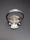 Vintage 1937 Buffalo Nickel Cutout Coin Ring Sterling Silver Size 10