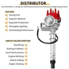 For Chevy 327 350 Small Cap Hei Distributor red Coil   8 5mm Wires Under Exhaust