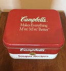 Vintage Collectible Campbell   s Tin Metal Container Souper Recipes Storage Box
