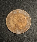 1859 Large Cent Canada Queen Victoria Narrow 9 Very Nice Condition 