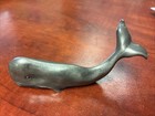 Rare  Vintage Grey Hudson Pewter Whale Figure Paperweight 3 5  Long Free Ship