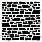 Abstract Arrangement Stones Pattern Wall Art Reusable Stencil - Stencilair