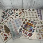 Lot Of 25 Mixed Sheets 1980s Vintage Currant Holiday Christmas Stickers 