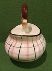 Vintage Napco Pixieware Mustard Condiment Jar Mustache Man Mcm Holt Howard