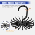 3x Neck Tie Rack 360   Adjustable Hanger Organizer Scarf Belt Hook Storage Holder