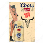 Coors Banquet Rodeo Beer Metal Sign The Legend Since 1873 Vintage Bar Decor